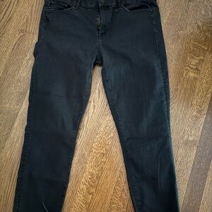 MOTHER Women's the looker fray Black Skinny Jeans